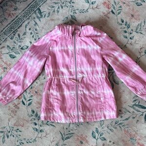 Pink Tie-Dye Hooded light Jacket